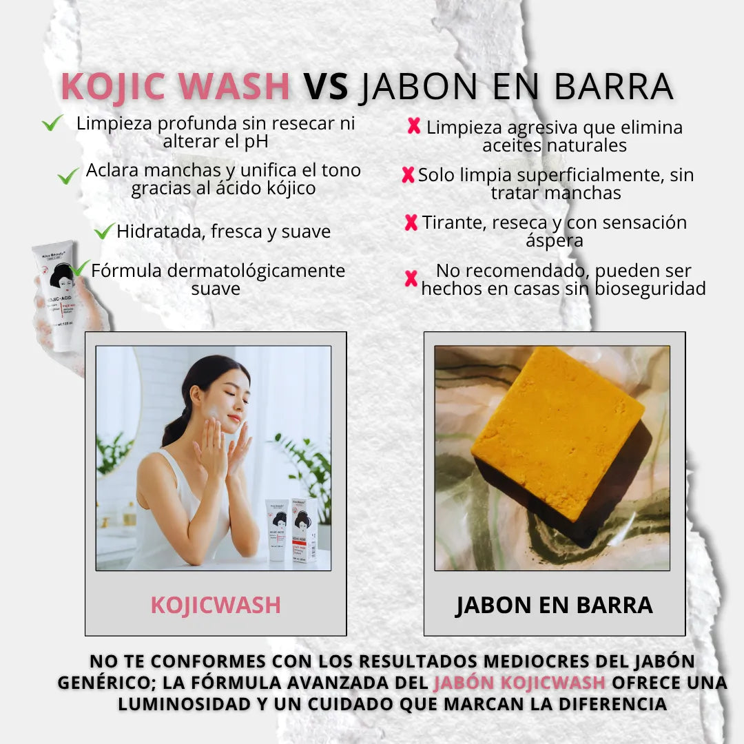 KOJICWASH: Elimina células muertas, hiperpigmentación y manchas 2X1